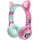 Lexibook Lexibook, Barbie, 2-in-1 kabellose, Kopfhörer mit Katzenohren, Lichteffekte, Stereosound, Bluetooth & Kabel, faltbar, verstellbar, LED-Leuchten, Pink, HPBTKTBB