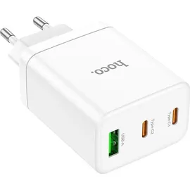 HOCO Ladegerät N33 35W 2x USB-C + USB-A PD QC3.0 Weiß | Gr.: onesize