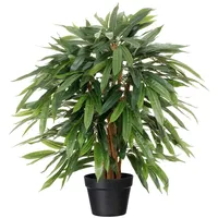Creativ green künstliche Pflanze Weeping-Ficus, 80cm, im Kunststofftopf