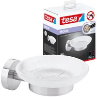 Tesa MOON 40310-00000-00 Seifenschale Silber, Weiß (satiniert)