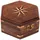 Nklaus Aufbewahrungsbox Maritim Holzbox sechseckig mit Windrose Inlay aus Holz und Messing ver (Lieferumfang: 1 Stück)