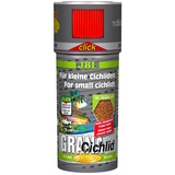 JBL GranaCichlid 40656 Premium Alleinfutter für räuberische Buntbarsche, Granulat Klickdosierer 250 ml