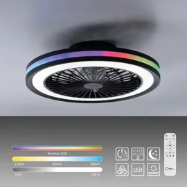 just light. Brandon Deckenventilator 36 cm Schwarz