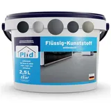 plid Bodenversiegelung Flüssigkunststoff Innen & Außen - Bodenbeschichtung - Flüssig PVC, Wasserfest grau 2.5 l