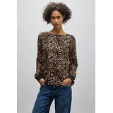 STREET ONE Bluse mit Leo-Muster - Braun