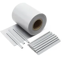 Wiltec Sichtschutz Streifen, 35mx19cm grau aus PVC 450g/m2, mit 20 Clips, Zaunfolie