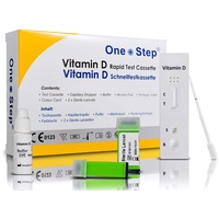 One+Step Vitamin D Test Kit Selbsttest I Vitamin D Mangel zu Hause testen I Vitaminmangel erkennen I Vitamin D Spiegel ohne Labor direkt zu Hause auswerten