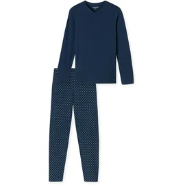 SCHIESSER Schlafanzug Casual Essentials Blau 102