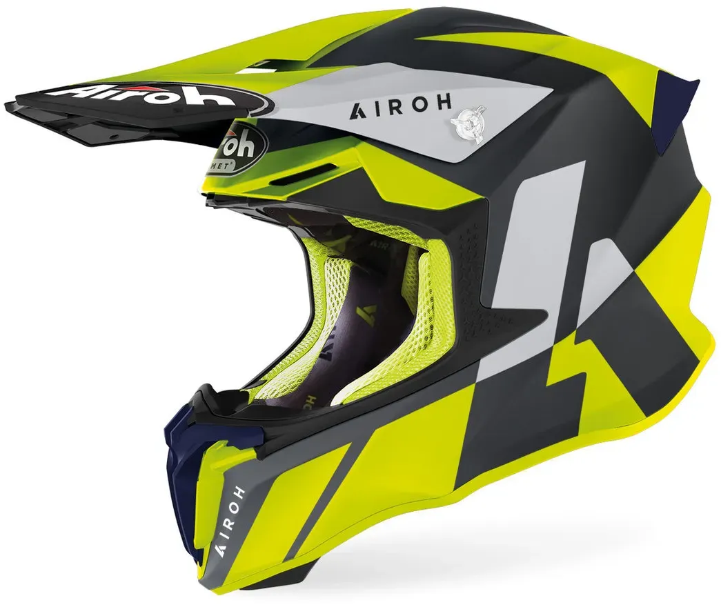 Airoh Twist 2.0 Lift Motocross Helm, schwarz-gelb, Größe 2XL für Männer
