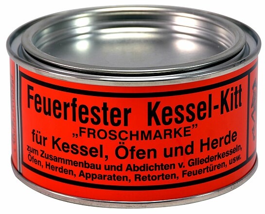 FERMIT - Feuerfester Kessel-Kitt FROSCHMARKE - hitzebeständig bis über 1000°C - 500 g Dose ** 1kg/8,58 EUR