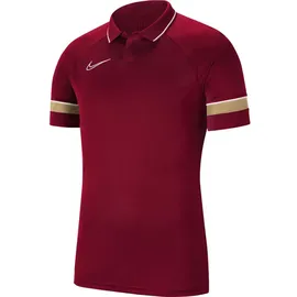 Nike Nike, Academy 21, Polo Hemd, Team Rot/Weiß/Jersey Gold/Weiß, L, Unisex-Kind