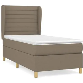 vidaXL Boxspringbett 100 x 200 cm Taupe