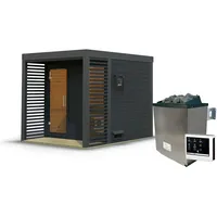 Karibu Saunahaus Ares 2 - Hybridhaus mit Metallrahmen -