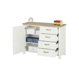 maison bleue Kombikommode Trient 117 x 86 x 41 cm Weiß
