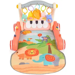 Moni Lauflernwagen 2 in 1 Piano HE0637 Krabbeldecke, Spielbogen, Activitycenter rosa