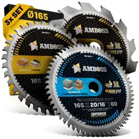 Amboss Werkzeuge Ø165 x 20 Akku Hand- Kreissägeblatt Set