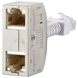 Cable-sharing-Adapter, ISDN/ISDN, silber