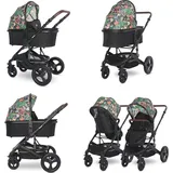 Lorelli Kombikinderwagen Boston 2 in 1 Sportsitz Babywanne Mückennetz bis 22 kg blumen