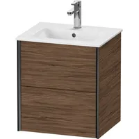 Duravit XViu Waschtisch-Unterschrank XV43150B221 51x42x56cm, 2 Schubkästen, wandhängend, schwarz