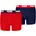 Jungen Boxershorts Everyday Basic 2er Pack rot blau
