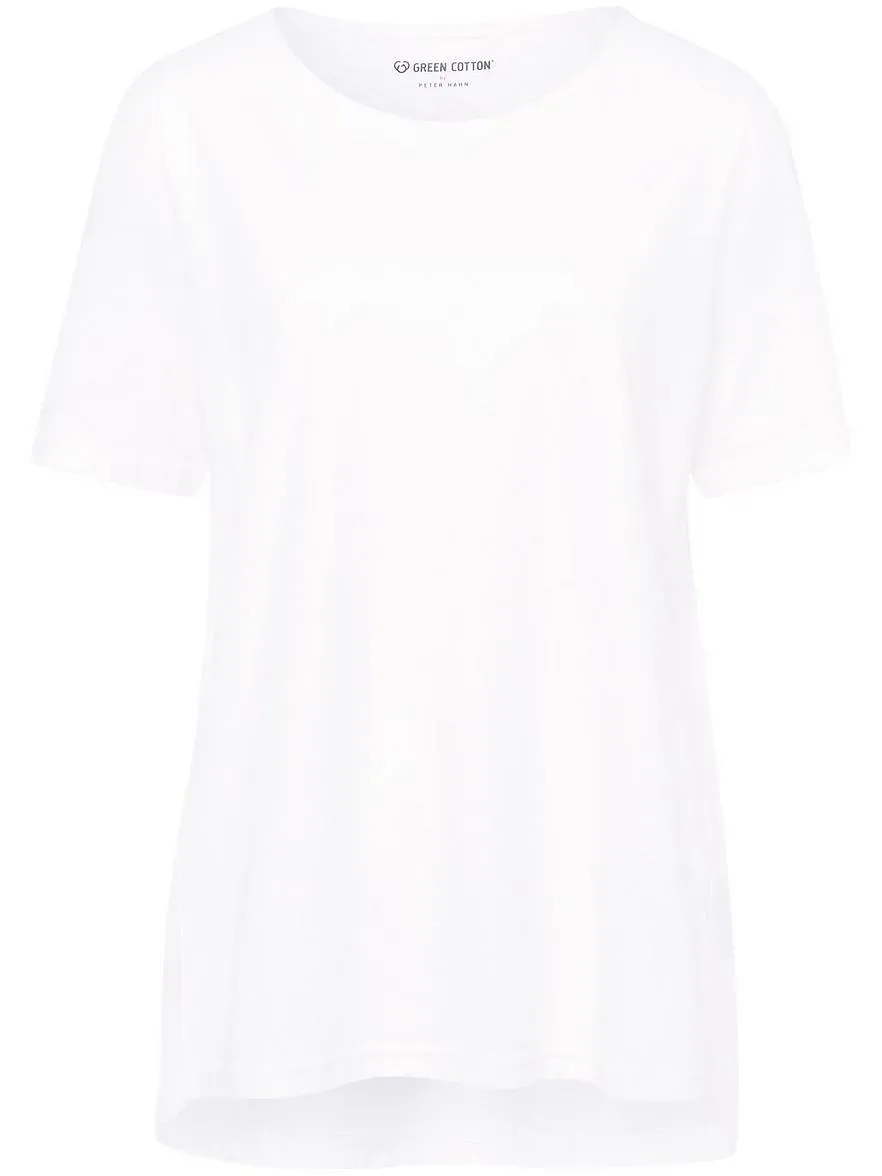 Rundhals-Shirt Benedikte Green Cotton weiss, 38