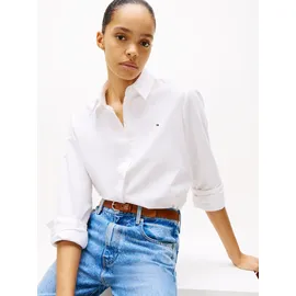 Tommy Hilfiger Hemdbluse OXFORD RELAXED FIT SHIRT Weiß 38