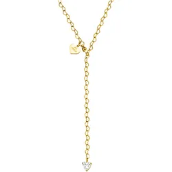 Purelei Y-Kette »Schmuck Geschenk Endless Love Herz Glitzer, 23031«, mit Zirkonia (synth.) Purelei gelbgoldfarben-kristallweiß