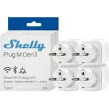 Shelly Smart-Home-Steckdose 4 St. Weiß