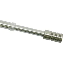 GARDINIA Vitragenstange Zylinder 1-läufig Ø 10 mm 60 - 85 cm edelstahl-optik