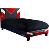 X Rocker Bett Rot, Schwarz, Weiß, - 90x190 cm