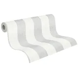 A.S. Création Vliestapete Streifen 53 cm x 10 m 390291 Grau/Weiß