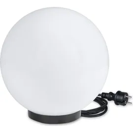 H4L Kugelleuchten 2er Set Ø 25-30cm weiß E27 inkl. 3m Anschlußkabel Kugellampe Terrassenleuchte - Weiß