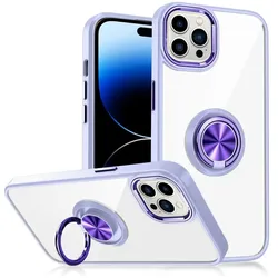 Schutz Handy Hülle für Apple iPhone 15 Pro Case Cover Ring Halter Bumper Etuis
