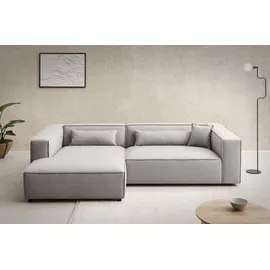 LeGer Home by Lena Gercke Ecksofa "PIARA XXL, Big-Sofa, Cord, Leinenoptik o. Strukturstoff, L-Form", grau (silbergrau), B:288cm H:66cm T:198cm, 100% Polyester, LEGER HOME BY LENA GERCKE, Sofas, Ecksofa, wahlweise Ottomane rechts/links, Kedernaht, extra tiefe Sitzfläche, Topseller