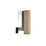 Möbel Kraft MEDAN Garderoben-Set 122x37x190 beige