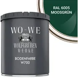 WO-WE Bodenversiegelung Betonfarbe Bodenfarbe Bodenbeschichtung W700, 1-10L, Seidenglänzend grün