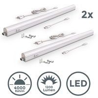 B.K.Licht LED Unterbauleuchte, weiß, LED/15W, 2er-Set