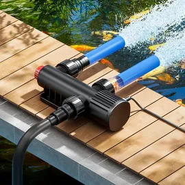 Wiltec SunSun CUV-209 Teichklärer 1500 l/h / 9 W UVC, Vorklärgerät für Teichfilter & Teichpumpe, Wasserklärer mit UV-Lampe, Lichtfilter zur Algenbekämpfung