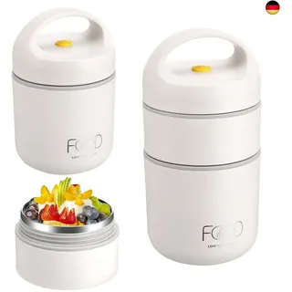Miiepls Müslibecher to go 680ml Joghurtbecher, Doppelschicht Auslaufsicherer