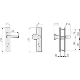 ABUS Tür-Schutzbeschlag HLT612 F2 neusilber