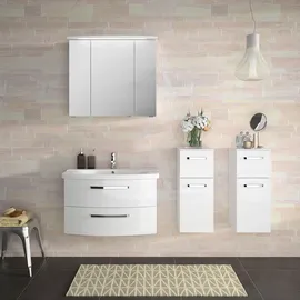 Pelipal Waschbecken Keramik 84 cm Quantum Kompakt Serie 4010 Weiß