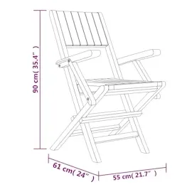 vidaXL Gartenstuhl 55 x 61 x 90 cm braun 6 St.