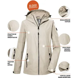 G.I.G.A. DX Damen Funktionsjacke/Outdoorjacke mit Kapuze GS 71 WMN JCKT, ecru, 38, 43056-000