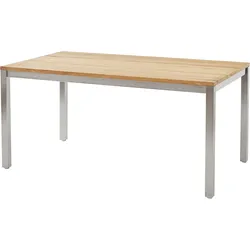 Diamond Garden Tisch SALERNO 130 x 80 cm, Edelstahl / Recycled Teak