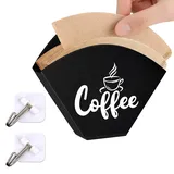 Filtertütenhalter Kaffeefilterhalter Kaffefilterhalterung, Kaffeefilter Größe 4 Kaffefilterhalterung Größe 4, Praktische Kaffeefilter Aufbewahrung, 3-teiliges Set mit zwei kleinen quadratischen und ei