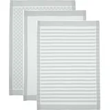 Ross Geschirrtuch SUPERIOR, (Set, 3-tlg., 3x Geschirrtuch 50x70 cm) silberfarben