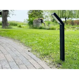 ChiliTec Wegeleuchte Kunststoff 78 cm inkl. Dämmerungssensor schwarz