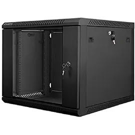 LANBERG 9U 600 x 600 x 501 Auto montiert, 19 Zoll bis 60 kg, Schwarz