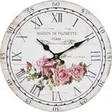 Ambiente Haus Wanduhr - Rose 28 cm 28cm pink