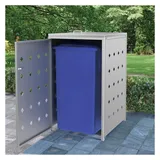 vidaXL Mülltonnenbox 78 x 69 x 115 cm silber